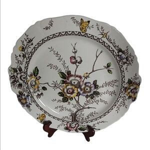 Alfred Meakin  Floral Decorative Dinner Plat with Scalloped Edges